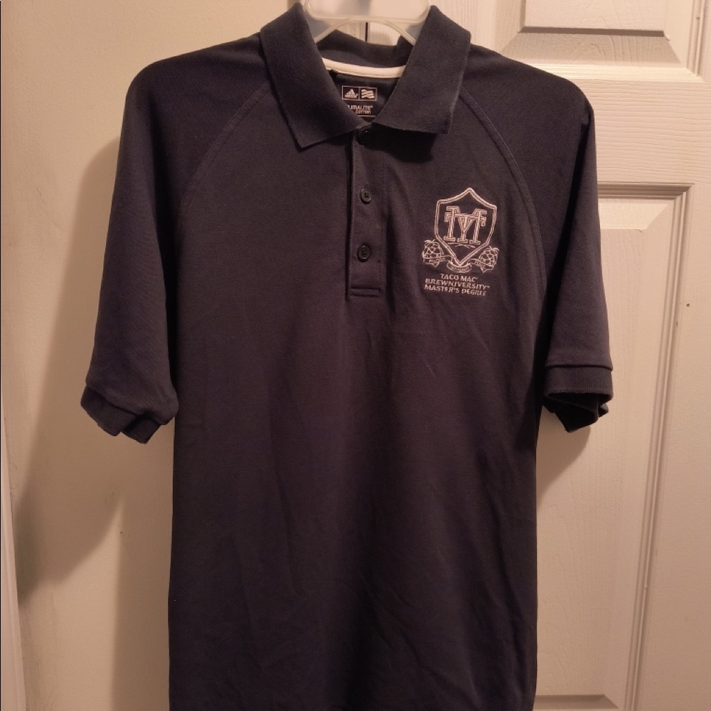 Adidas Vintage Taco Mac master degree Black Polo Shirt.